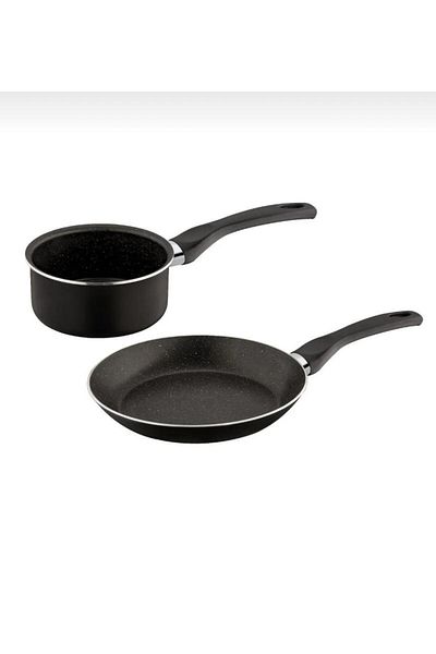 Bayev Kitch 4 Piece Kitchen Pan Set - Cacheterola Sauce Pan, 3 Size Omelette Pan and Egg Pan