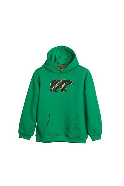 Bad Bear هودي للأولاد بغطاء للرأس باللون الأخضر - JR Green