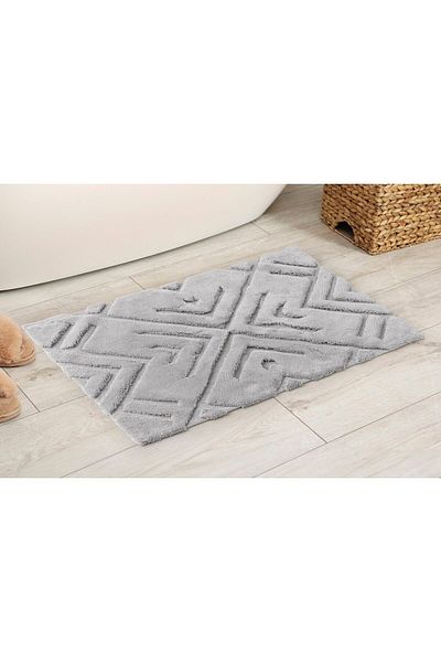 Cotton Box Covoraș din bumbac gri deschis 60x100 - Textura moale și absorbție ridicată