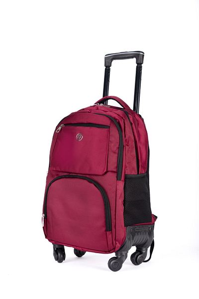 BAGWELL Large Size Squeegee Backpack and School Bag with 4 Wheels and Laptop Compartment