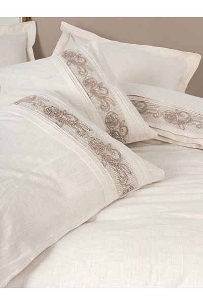Cotton Box Σετ Παπλωματοθήκη Inborn Floro Beige Διπλό