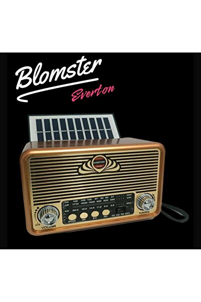 BLOMSTER Everton Rt-660 Güneş Enerjili Bluetooth usb/bt/sd nostajık radyo müz...