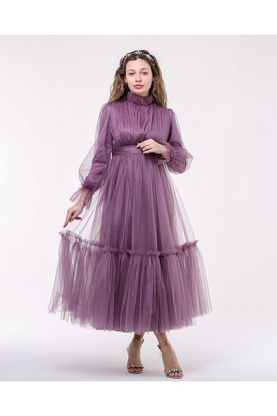 Asees Tulle GlIttered PrIncess HIjab Dress for EvenIng Dress and GraduatIon