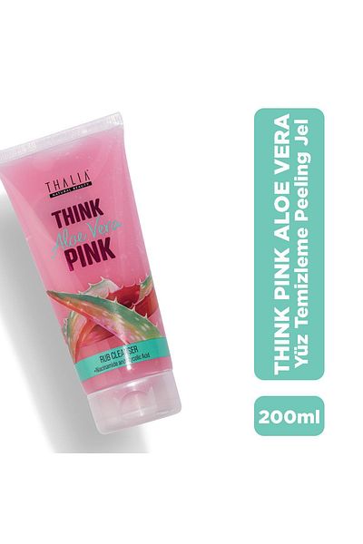 Thalia 200ml Pink Aloe Vera Extract Facial Peeling Gel - Moisturizing and Revitalizing