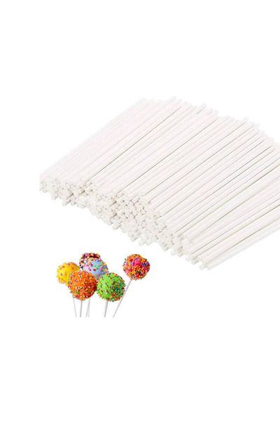 adin tasarım 200 Pieces Lollipop Pop Cake Stick - Plastic Stick Candy Party Stick