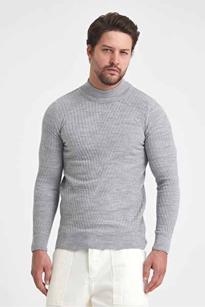 Tarz Cool men's Patterned Cotton knitwear Sweater - Half Turtleneck, Standard Fit