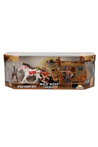 Sunman Wild West Hero Kovboy ve Kızılderili At Arabali Oyun Seti 71162 Kovboy...