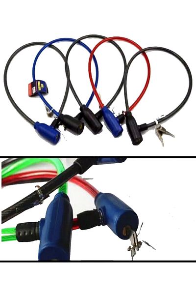 Ax Axentia Cycling Lock with Silicone Coated Steel Rope Key