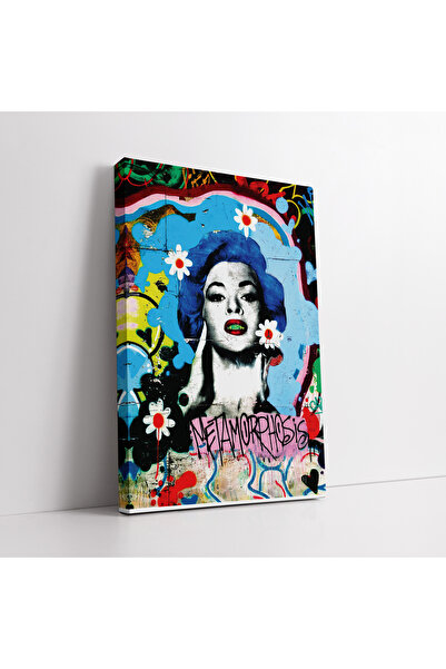 KOSS Dijital Pop art slika na platnu: žena sa cvećem