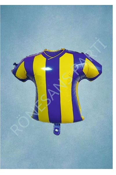 PARTY STORE Football Themed Yellow-Navy Blue Jersey Foil Balloon
