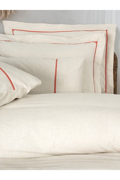 Cotton Box Σετ Παπλωματοθήκη Inborn Banded Orange Διπλό