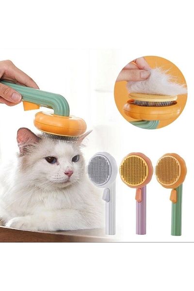 Lexi Bella Dog caT Hair collecTor - Brush comb wiTh AuTomaTic cleaning BuTTons