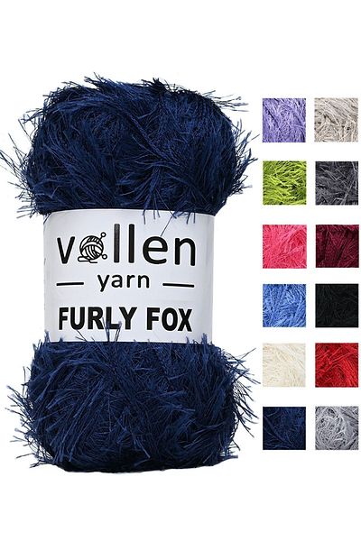 vollen yarn Ζακέτα Furly Fox με τρίχες και βελούδινο νήμα - Σχοινί για κουβέρτα και γένια