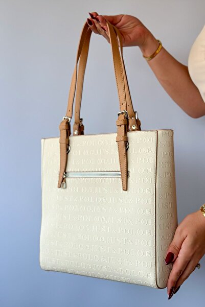 Just Polo Casual Büyük Boy 4 Bölmeli Casual Kullanıma Uygun Tote Bag Kadın Om...