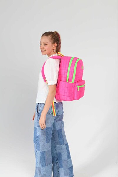 KAUKKO K1771 Model Quilted Pink Backpack