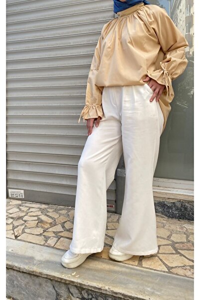 meqlife Shirred Ankles Shirt Tunic