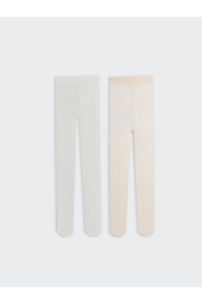 LC Waikiki Lcw Baby - Light Pink Baby Girl Pantyhose 2-Piece, Elastic Waist Basic Model
