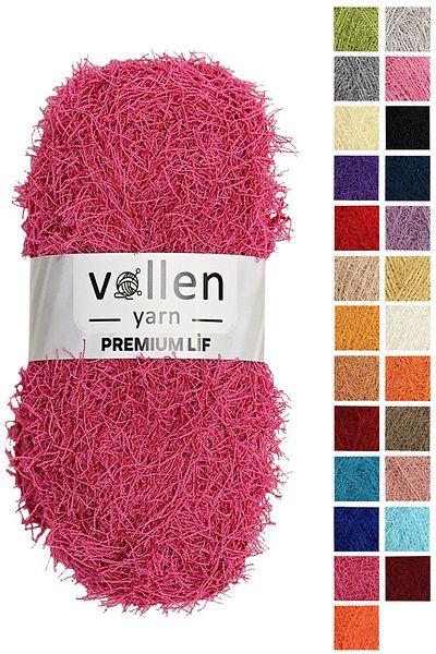 vollen yarn 5 τεμάχια Premium σκληρό νήμα μπάνιου, σχοινί με κρόσσια, σχοινί πλεξίματος χειρός, σκληρό νήμα