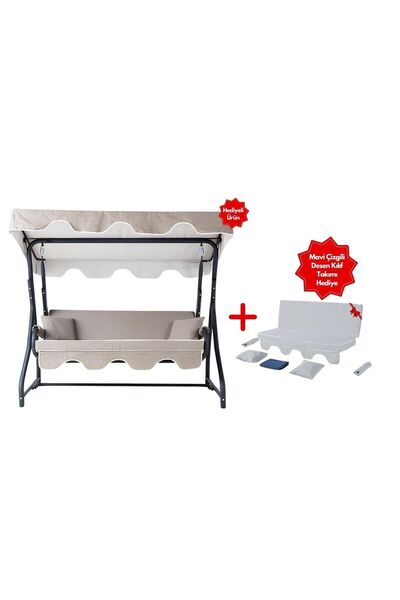 Erinöz Ruta 3 Kişilik Sabit Bahçe Balkon Teras Salıncağı