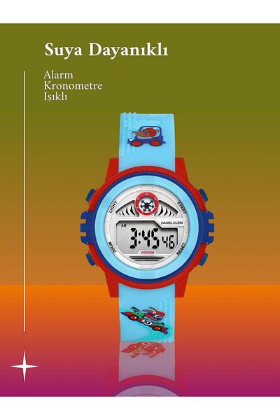 Daniel Klein Digital Children's Wristwatch - DK.DJT.1008 with Alarm, Stopwatch and Lighting Features