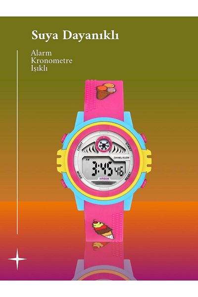 Daniel Klein New Season Digital Kids Wristwatch - DK.DJT.1005 with Alarm, Stopwatch and Lighting Features