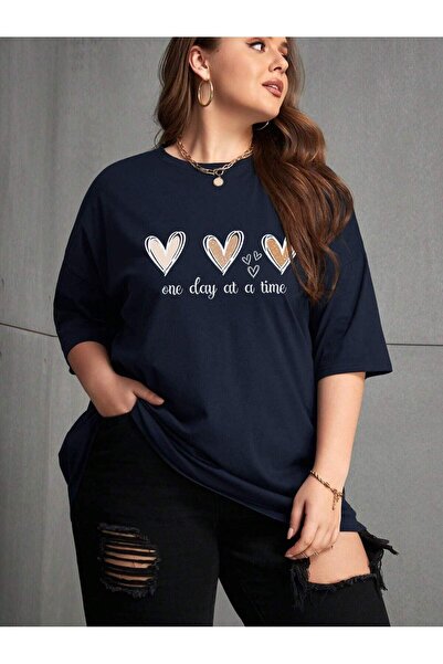 MODAVİBE Femei Mărimi Mari - Tricou la modă cu imprimeu