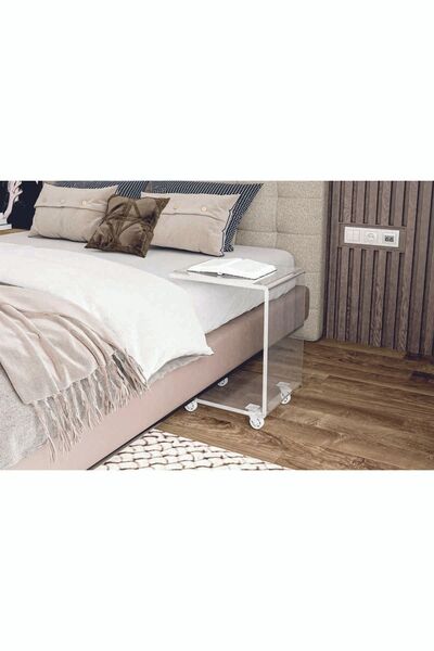 dr pleksi C sehpa tekerlekli 15 mm en 33 boy 35 yukseklik 55 cm