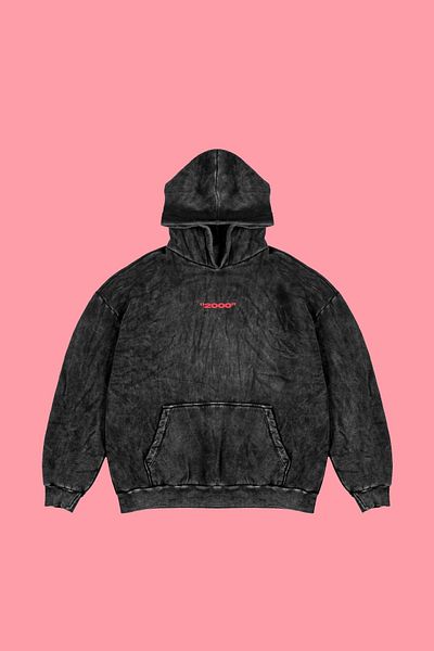 Sekizbiraltı Πλένεται μαύρη Asperitas Back Printed Oversize Unisex Hoodie