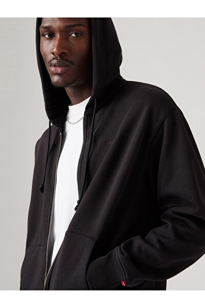 Levi's Pánská černá mikina Levis s kapucí – CArdigAn A9265-0000 na zip