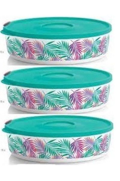 Tupperware Delux Tropical 2.5lt Storage Container Set of 3