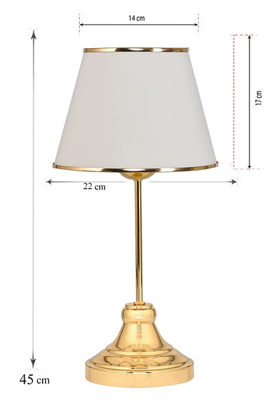 EvLight Valerie Gold Metal - Cream Lampshade