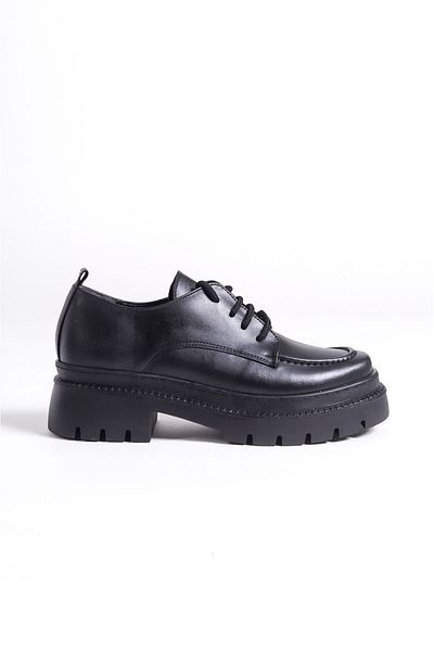 Shoesers Дамски ежедневни мокасини с дебела подметка и мокасини с връзки