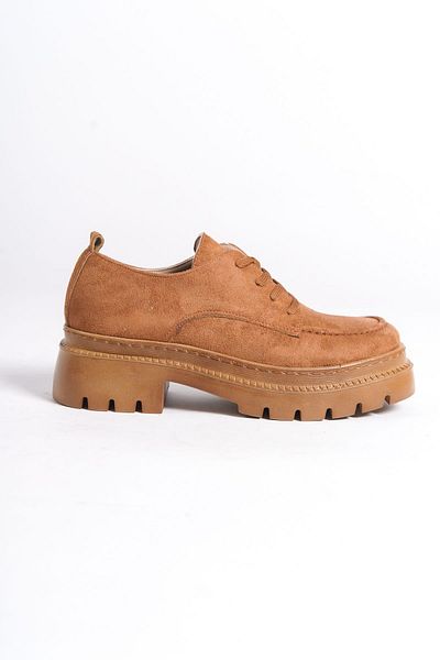 Shoesers Дамски ежедневни мокасини с дебела подметка и мокасини с връзки