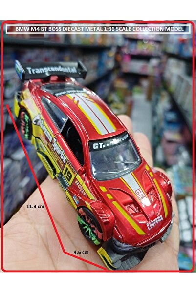OYUNCAKSAHİLİ Bmw M4 Sport Metal Araba 113mm Koleksiyon Çekbırak Demir Spor Otomobil Kapı Açılmaz