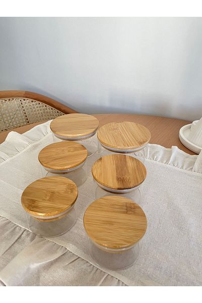 Mirilliahome 6 Piece Bamboo Vacuum Glass Breakfast Set - Breakfast Set
