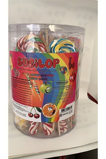 Furkan Yuvarlak Çubuklu Lolipop Renkli 10 Adet