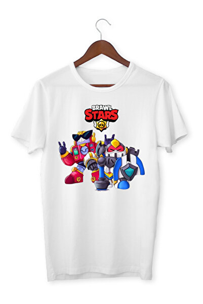 ALPŞAN TİCARET Tricou alb unisex pentru copii Brawl Stars Surge