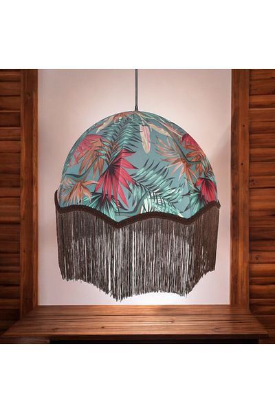 oceanpoint Modern 45X55CM Tropical Patterned Fabric Chandelier - Living Room, Living Room and Bedroom