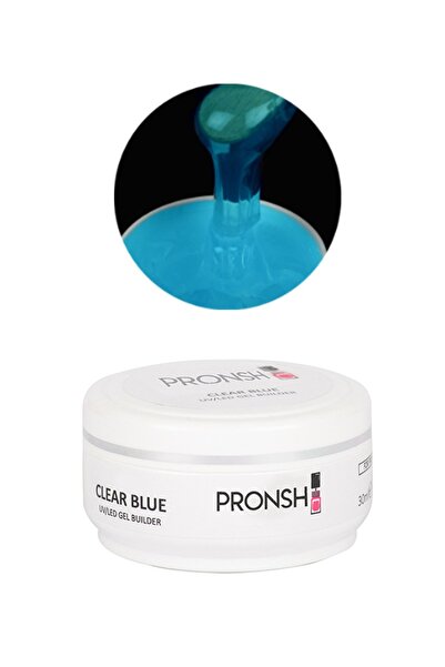 Pronsh Builder Jel 30ml Clear Blue Protez Tırnak Jeli , Protez Nail Shop