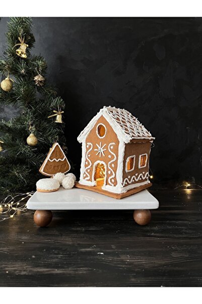 İDAY HOME Doğal Mermer Pasta Kek Standı, Mermer Sunum Tabağı, Mermer Peynir T...