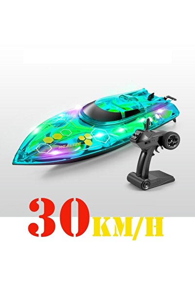 PeriYedi 1:36 Ölçek 2.4GHz Uzaktan Kumandalı RC Sürat Teknesi 30 km/h LED Işı...