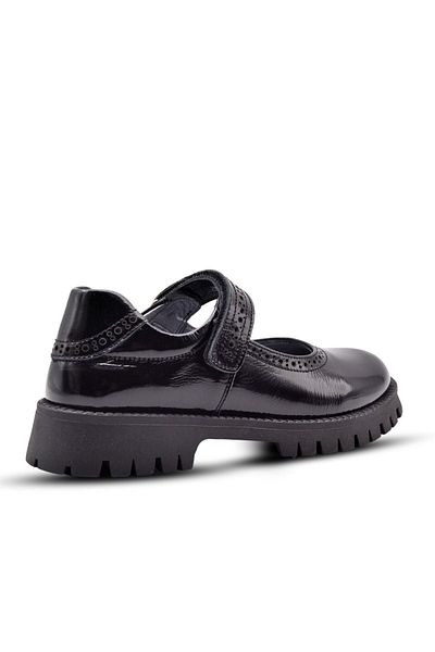 kids A more Glee BlaCK Patent Leather - Genuine Leather, Girls' SChool Shoes, VelCro