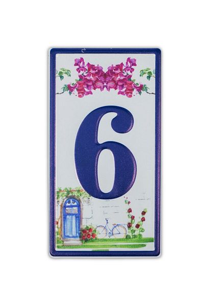 Home 6 Self-Adhesive Metal Door Number