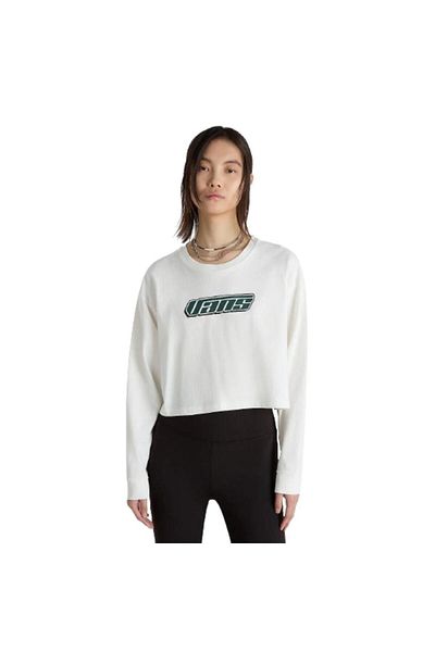 Vans Tricou de damă Retro V Ls Relax Crop bej