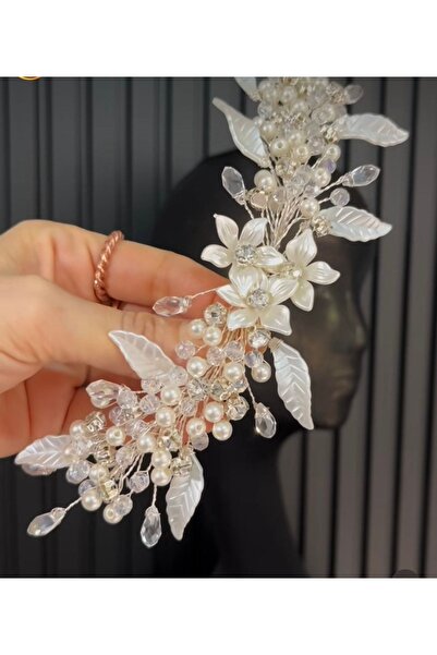 swan butik طرحة العروس، الحنة، تاج الزفاف والخطوبة، اللؤلؤ، الكريستال، الخرز، صناعة يدوية بالكامل.