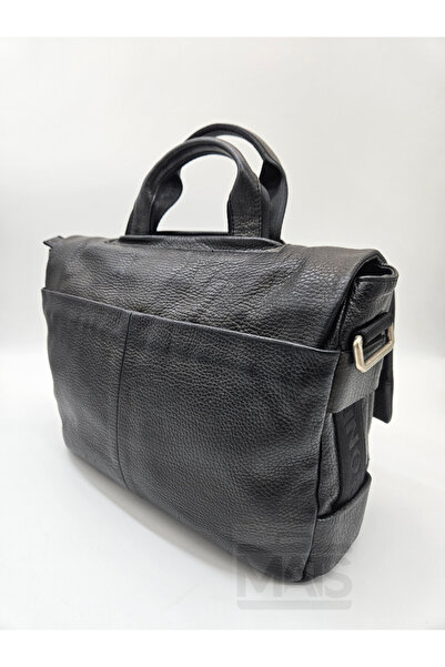 MATS ÇANTA Mats Bond Hakiki Deri Evrak Çantası Siyah