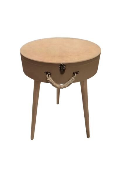 Altınyapı Hobi Market Oval Ayaklı Sandık Sehpa Ham Mdf Boyasız