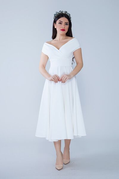 Bidoluelbise Γυναικείο βραδινό φόρεμα από ύφασμα με υφαντό ντραπέ με λαιμόκοψη και φόρεμα αποφοίτησης