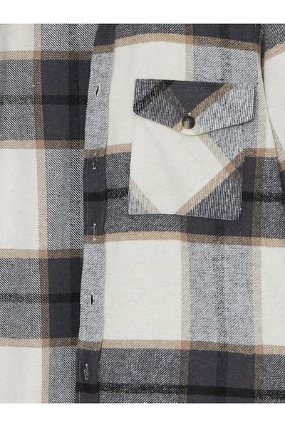 LC Waikiki LCW Gray Plaid Regular Fit Men's Lumberjack Shirt - Long Sleeve Plaid Jacket