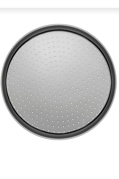 Janset Stainless steel perforated pizza lahmacun tray 32 cm
